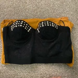 Forever21 stud crop corset